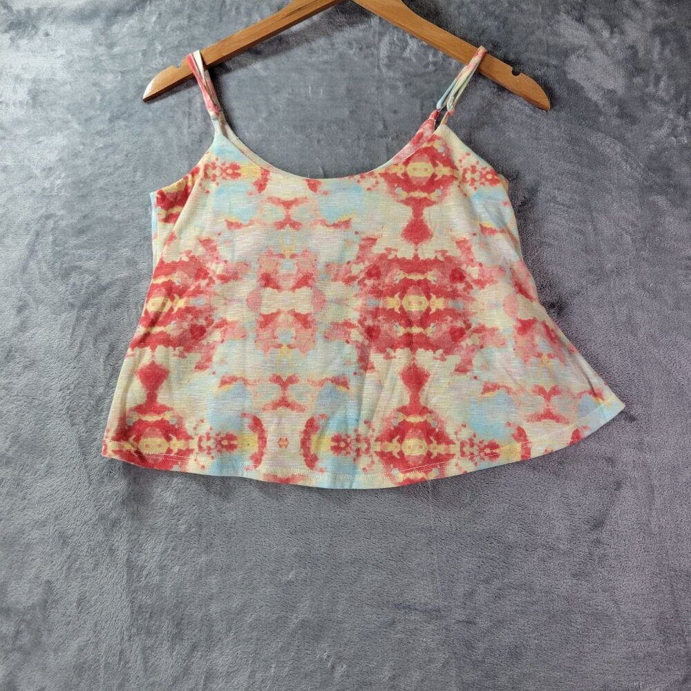 Liberty Love Womens XS Tie Dye Cami Top Boho Festival Y2K Summer Tank Multicolor